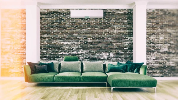 Interioare moderne luminoase apartament 3D ilustrare redare — Fotografie, imagine de stoc