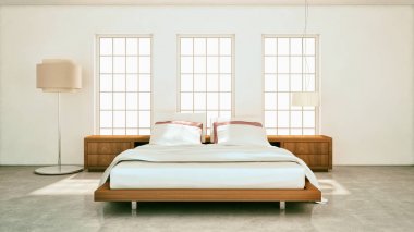 Modern parlak iç daire 3d render illüstrasyon