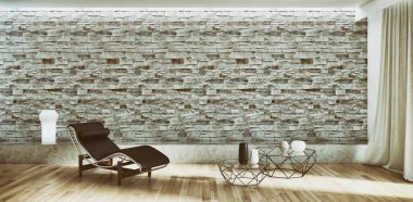 Modern parlak iç daire 3d render illüstrasyon