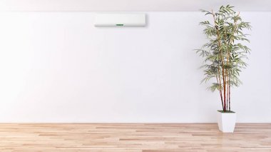 Klima 3d render çizim ile modern iç daire