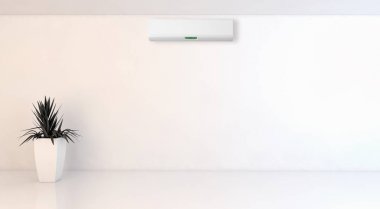 Klima 3d render çizim ile modern iç daire