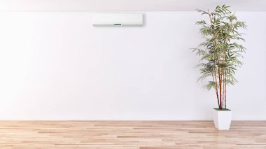 Klima 3d render çizim ile modern iç daire