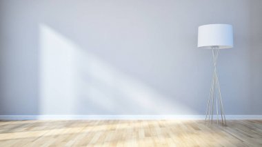 Mockup poster çerçevesi 3d render ile modern parlak iç daire