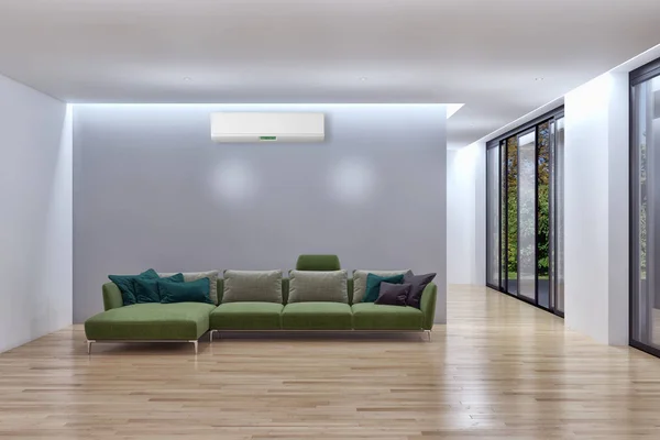 Сучасні яскраві інтер'єри квартири 3D візуалізація ілюстрація — стокове фото