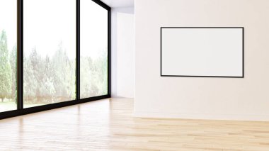 büyük lüks modern parlak iç Oda illüstrasyon 3d render