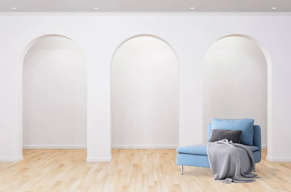 Stora lyxiga moderna ljusa interiörer rummet illustration 3d render — Stockfoto