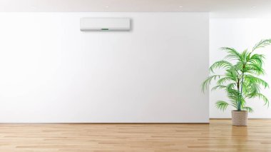 büyük lüks modern parlak iç mekanları ile Klima illus