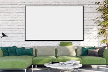 Büyük lüks, modern, en az aydınlık iç mekan, oda modelleme sanatçısı.