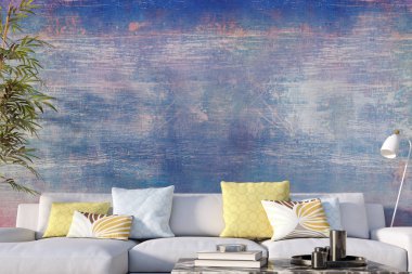 Büyük lüks, modern, en az aydınlık iç mekan, oda modelleme sanatçısı.