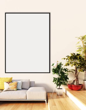 Büyük lüks, modern, en az aydınlık iç mekan, oda modelleme sanatçısı.