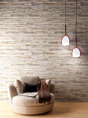 Büyük lüks, modern, en az aydınlık iç mekan, oda modelleme sanatçısı.