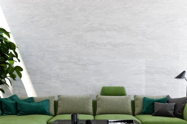 Grote luxe moderne minimale lichte interieurs kamer mockup illustr — Stockfoto