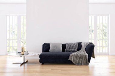 large luxury modern minimal bright interiors room mockup illustr clipart