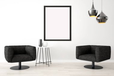 Büyük lüks, modern, en az aydınlık iç mekan, oda modelleme sanatçısı.