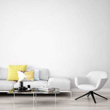 Büyük lüks, modern, en az aydınlık iç mekan, oda modelleme sanatçısı.