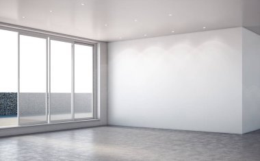 Büyük lüks, modern, en az aydınlık iç mekan, oda modelleme sanatçısı.