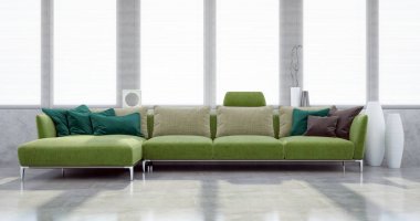 Büyük lüks, modern, en az aydınlık iç mekan, oda modelleme sanatçısı.