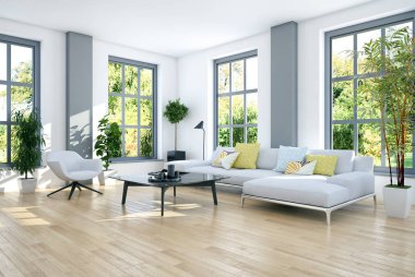 Büyük lüks, modern, en az aydınlık iç mekan, oda modelleme sanatçısı.