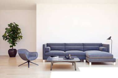 Büyük lüks, modern, en az aydınlık iç mekan, oda modelleme sanatçısı.