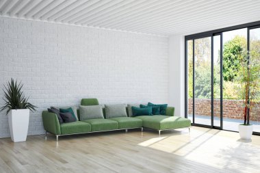 Büyük lüks, modern, en az aydınlık iç mekan, oda modelleme sanatçısı.