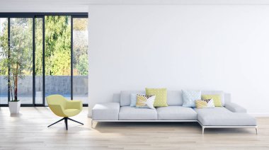 Büyük lüks, modern, en az aydınlık iç mekan, oda modelleme sanatçısı.