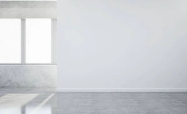 Velký luxus moderní minimální světlé interiéry pokoj mockup illustr — Stock fotografie