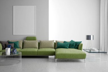 Büyük lüks, modern, en az aydınlık iç mekan, oda modelleme sanatçısı.