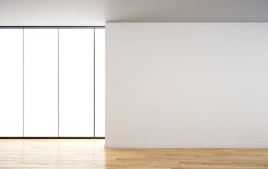 Büyük lüks, modern, parlak iç mekanlar. Oturma odası tasviri. 3D görüntüleme.