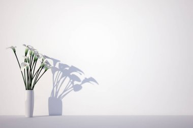 Büyük lüks, modern, parlak iç mekanlar. Oturma odası tasviri. 3D görüntüleme.