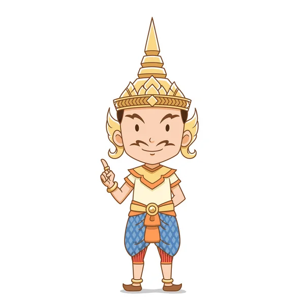 Personagem Desenhos Animados Tradicional Anjo Tailandês Masculino —  Vetores de Stock