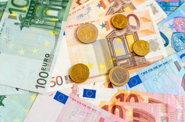 Pack Avrupa para, banknot ve madeni paralar