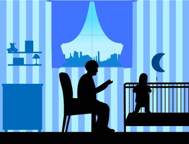 Onun torunu siluet hikayesi büyükanne okur