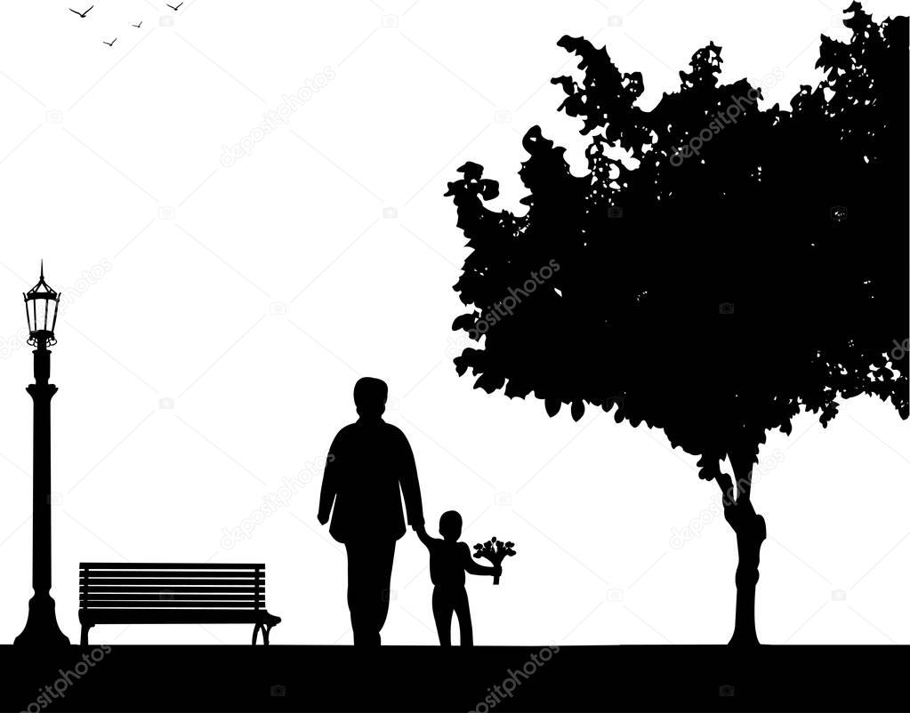 Download Grandma Walks Grandson Flowers Park One Series Similar ...
