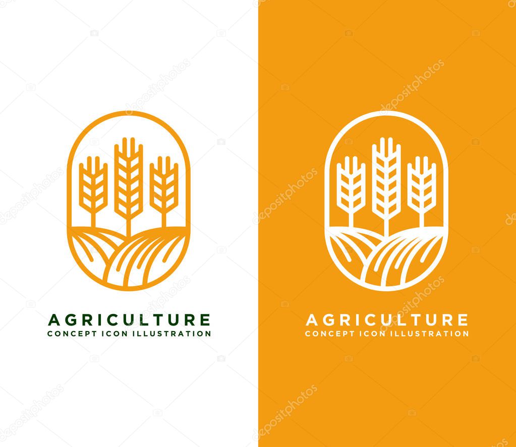 Agriculture wheat vector design concept.eps