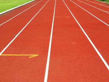 atletizm alanı Jogging iz ve start çizgisinde veya bitiş çizgisine