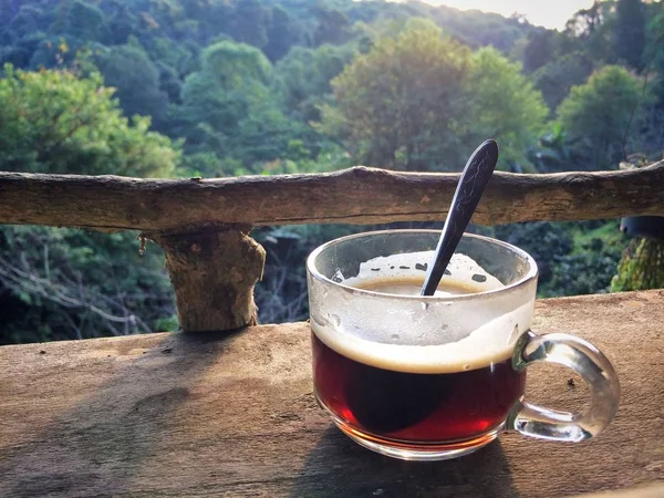 Beber Taza Café Negro Caliente Mañana Todos Los Días — Foto de Stock