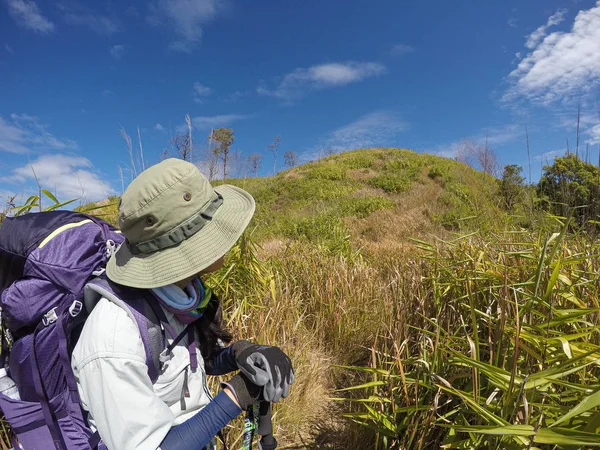 Kanchanaburi Thailand December 2017 Backpacking Foot Trekking Forest See Nature — ストック写真