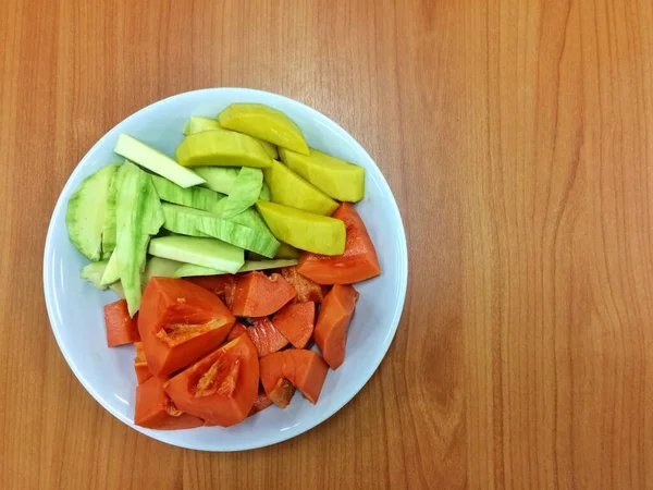 Papaya Mangoes Ready Eat Fruit — Stok fotoğraf