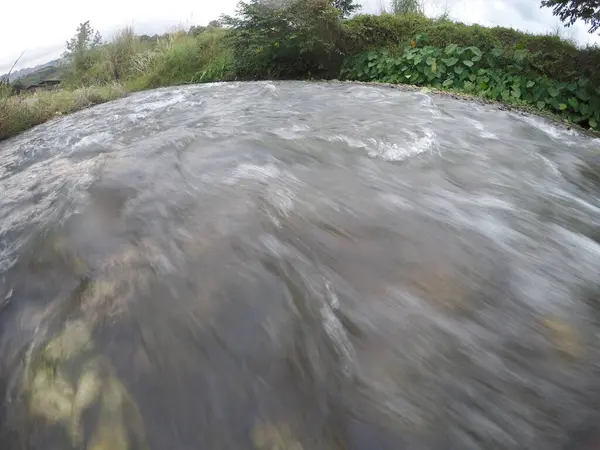 Chutes Eau Ralenti Courant Ruisseau — Photo