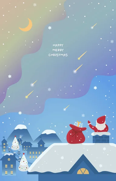 Noel illüstrasyonları. Çok fazla kar geliyor.