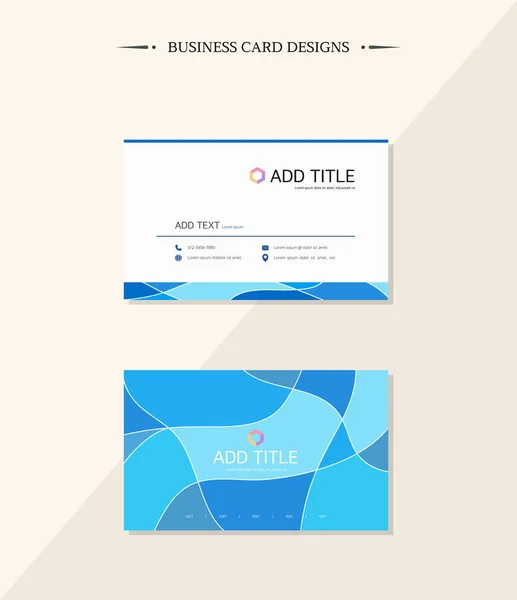 Simple Business Card Geometric Design — Stock Vector
