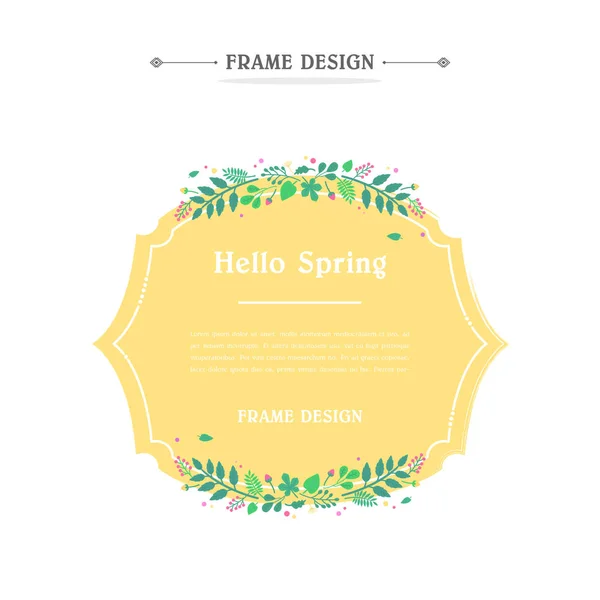 Spring flower line frame design