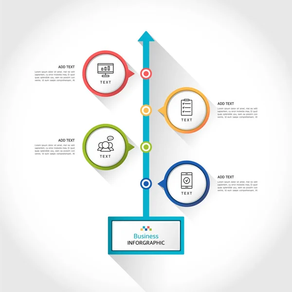 Design Simples Negócios Ilustração Infográfica — Vetor de Stock