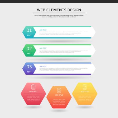 Gradyan web element tasarımı seti