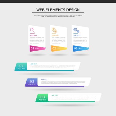 Gradyan web element tasarımı seti