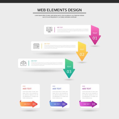 Gradyan web element tasarımı seti