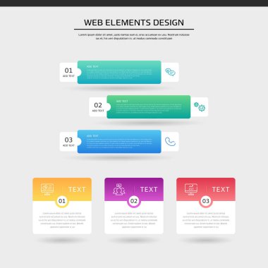 Gradyan web element tasarımı seti