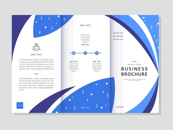 Dreifach Business Broschüre Mit Geometrischem Hintergrund — Stockvektor