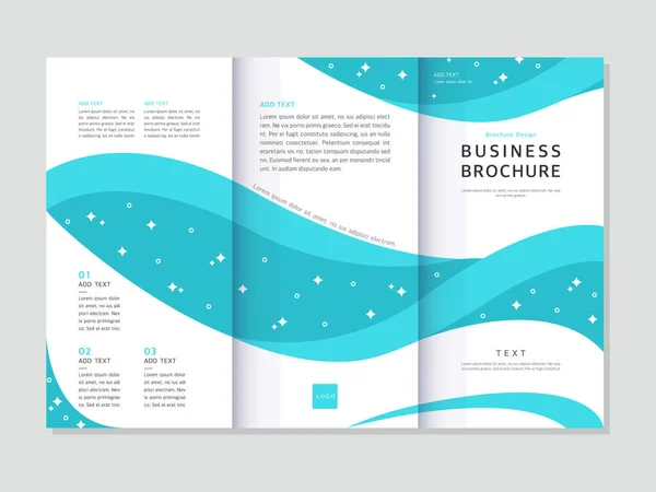 Dreifach Business Broschüre Mit Geometrischem Hintergrund — Stockvektor