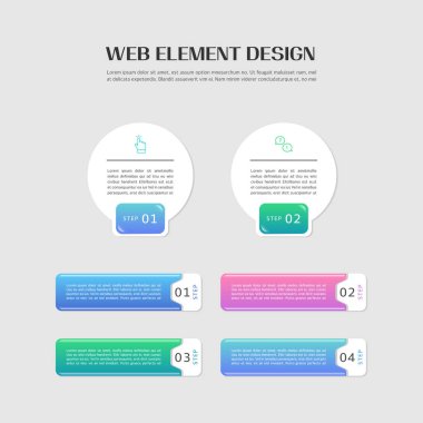 3d gradyan web element tasarımı